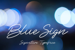 Blue Sign: A Stylish Script Font for Handmade Creations