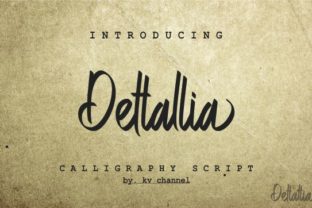 Dettallia: A Modern Script Font for Editorial Design
